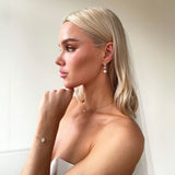 Infinite minimal pear zirconia chain bracelet (gold) - Liberty in Love