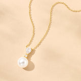 Avery pearl pendant necklace (gold)