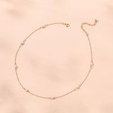 Bella pearl necklace (gold)