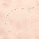 Bella pearl necklace (silver)
