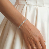 Blenheim marquise zirconia tennis bracelet (silver)