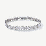 Blenheim marquise zirconia tennis bracelet (silver)