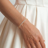 Blenheim marquise zirconia tennis bracelet (gold)