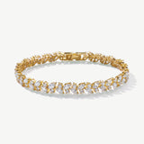 Blenheim marquise zirconia tennis bracelet (gold)