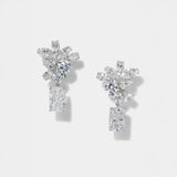 Bonne année cluster drop earrings (silver)