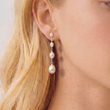 Burlington graduated pearl drop earrings (silver)