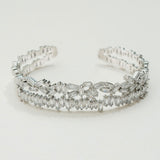 Celine shattered crystal bangle (silver) - Liberty in Love