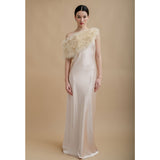 Champagne feather bridal stole - Liberty in Love