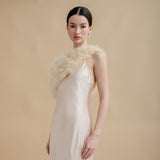 Champagne feather bridal stole - Liberty in Love