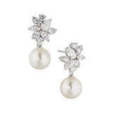 Chiara pearl drop earrings (silver)