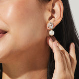 Chiara pearl drop earrings (gold)