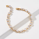 Chloe mixed zirconia line bracelet (gold)
