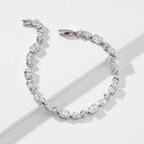 Chloe mixed zirconia line bracelet (silver)
