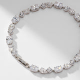 Chloe mixed zirconia line bracelet (silver)