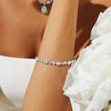 Chloe mixed zirconia line bracelet (silver)