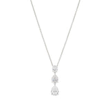 Chloe pear drop Y necklace (silver)
