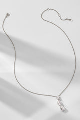 Chloe pear drop Y necklace (silver)