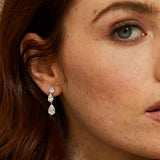 Chloe pear drop earrings (silver)