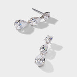 Chloe pear drop earrings (silver)