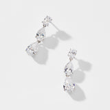Chloe pear drop earrings (silver)