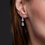 Chloe pear drop earrings (silver)
