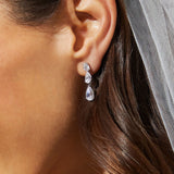 Chloe pear drop earrings (silver)