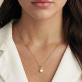 Classic pearl pendant necklace (gold) - Liberty in Love