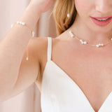 Clustered freshwater pearl gold bracelet - Liberty in Love