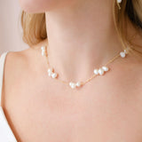 Clustered freshwater pearl gold necklace - Liberty in Love