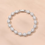 Coco Noemi pear crystal bracelet (silver) - Liberty in Love