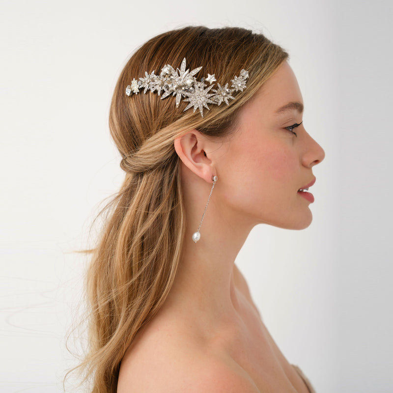 Comet antique crystal stars comb - Liberty in Love