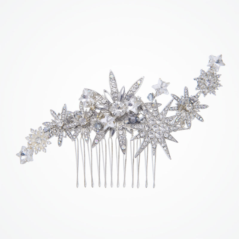 Comet antique crystal stars comb - Liberty in Love