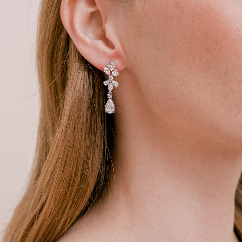 Confetti crystal teardrop earrings - Liberty in Love