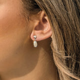 Corsica pearl drop earrings (silver) - Liberty in Love