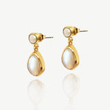 Corsica pearl drop earrings (gold) - Liberty in Love