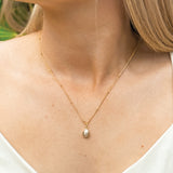 Corsica pearl drop pendant necklace (gold) - Liberty in Love