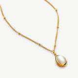 Corsica pearl drop pendant necklace (gold) - Liberty in Love