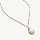 Corsica pearl drop pendant necklace (silver)
