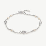 Covent Garden sunburst pearl chain bracelet (silver) - Liberty in Love
