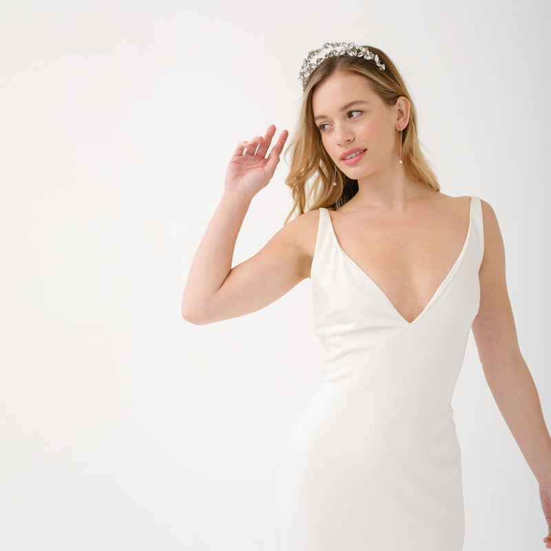 Cressida double crystal band crown