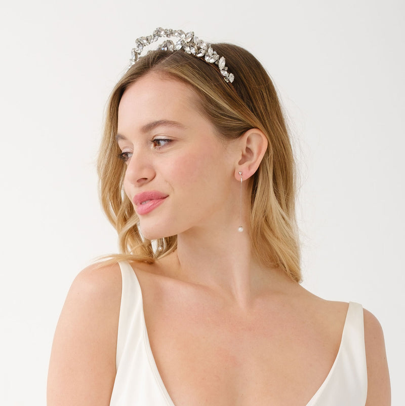 Cressida double crystal band crown