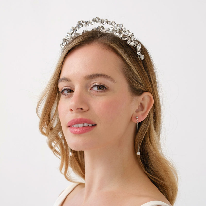 Cressida double crystal band crown
