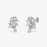 Cypress zirconia leaves earrings (silver) - Liberty in Love