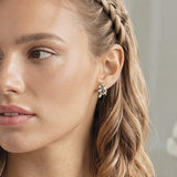 Cypress zirconia leaves earrings (gold) - Liberty in Love