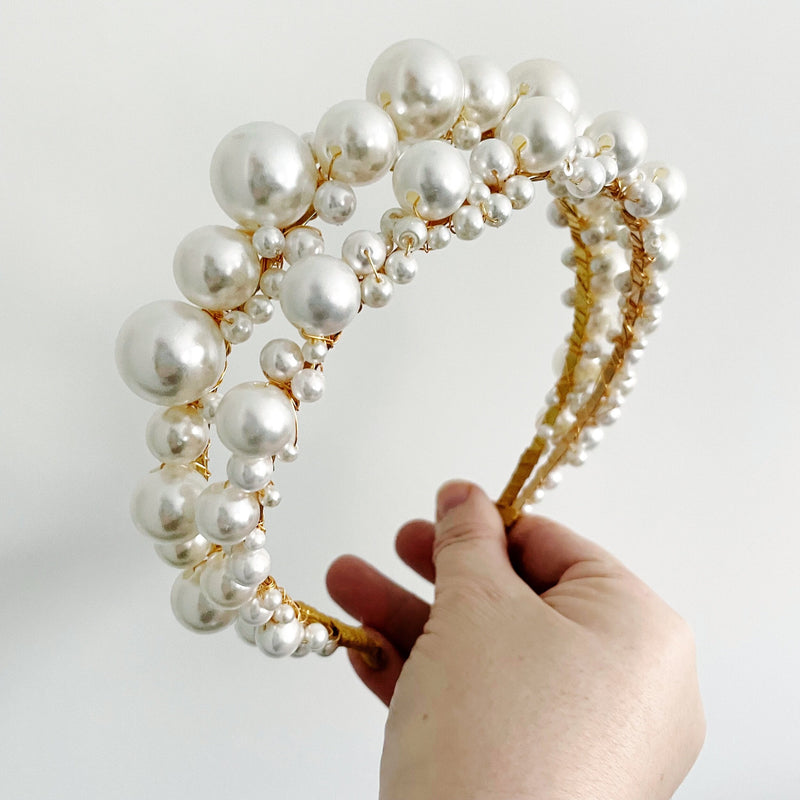 Ella double pearl band crown - Liberty in Love