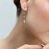 Delancey linear leverback earrings (gold)
