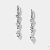 Delancey linear leverback earrings (silver)
