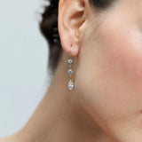 Delancey linear leverback earrings (silver)