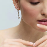 Delancey linear leverback earrings (silver)