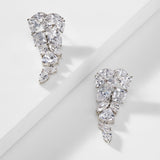Deluxe cluster drop earrings (silver)